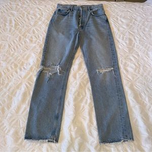 Agolde high rise straight leg jeans